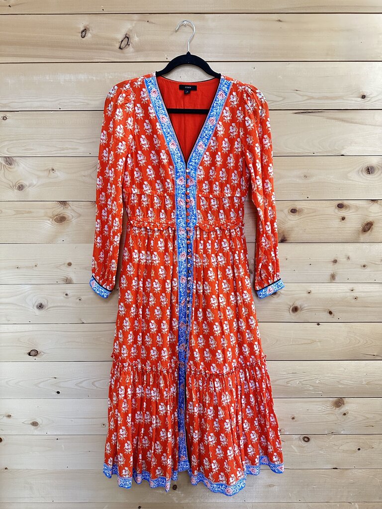 J Crew women Dress Orange 0